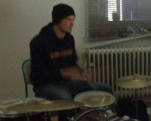 Michi on cigarette and drums